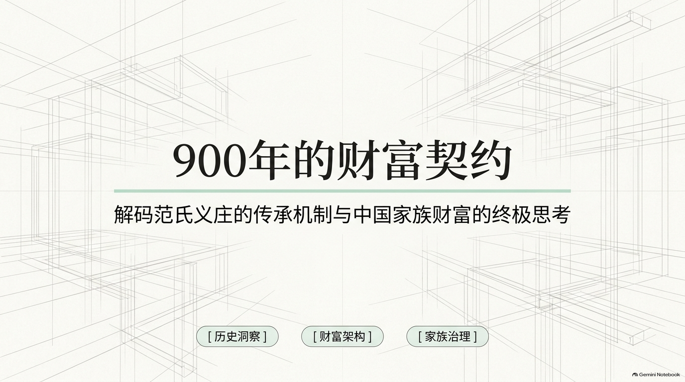 900年的财富契约：解码范氏义庄的传承机制与中国家族财富的终极思考